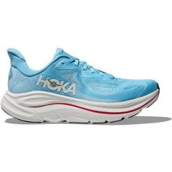 Buty do biegania damskie Hoka One One Clifton 10. Niebieskie obuwie sportowe damskie Hoka One One, bez wzorów, z materiału, do biegania. Za 949.99 zł.