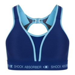 Biustonosz treningowy Shock Absorber Ultimate Run Bra Padded. Niebieskie biustonosze Shock Absorber, bez wzorów. Za 149.99 zł.