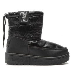 Śniegowce Big Star Shoes. Czarne śniegowce dziewczęce BIG STAR SHOES, retro, bez zapięcia. Za 119.99 zł.