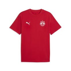 Męska koszulka FC RB Salzburg ftblEssentials PUMA. Białe koszulki sportowe męskie Puma, m, z aplikacjami, z bawełny, bez kołnierzyka, bez ramiączek, do piłki nożnej. Za 109.00 zł.