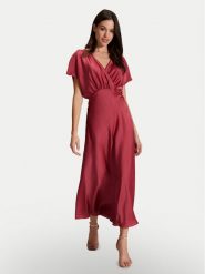 Swing Sukienka koktajlowa 5AH11400 Czerwony Loose Fit. Czerwone sukienki damskie Swing, bez wzorów, z syntetyku, wizytowe, bez kołnierzyka, bez ramiączek. Za 449.99 zł.