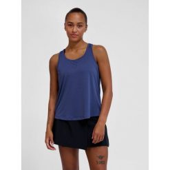 Damski tank top Hummel Court. Niebieskie koszulki sportowe damskie Hummel, bez wzorów, sportowe, bez kołnierzyka. Za 130.50 zł.