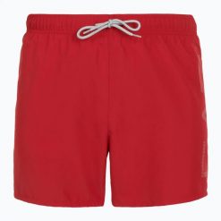 Szorty kąpielowe męskie EA7 Emporio Armani Swim Trunks With Oversized Logo. Czerwone krótkie spodenki sportowe męskie EA7 Emporio Armani, l, bez wzorów, z materiału, na fitness i siłownię. Za 161.99 zł.