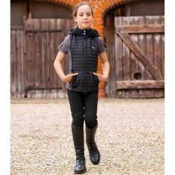 Kurtka bez rękawów dla dziewczynek Premier Equine Mini Lamera. Czarne kurtki i płaszcze dla dziewczynek PREMIER EQUINE, bez wzorów, z dżerseju, bez kaptura. Za 254.35 zł.