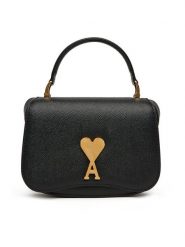 AMI Paris Torebka ULL007.AL0036 Czarny. Czarne torebki do ręki damskie AMI PARIS, bez wzorów, ze skóry, bez dodatków. Za 5,129.00 zł.