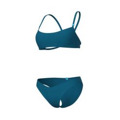Strój kąpielowy damski dwuczęściowy sportowy na basen Arena Essentials. Zielone bikini damskie Arena, s, bez wzorów. Za 59.99 zł.