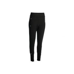 Spodnie 500 Slim Gym. Czarne spodnie materiałowe damskie DOMYOS. Za 79.99 zł.