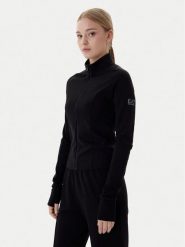EA7 Emporio Armani Bluza 7W001150 AF12501 UC001 Czarny Slim Fit. Czarne bluzy damskie EA7 Emporio Armani, s, bez wzorów, z syntetyku, bez kaptura. Za 539.99 zł.