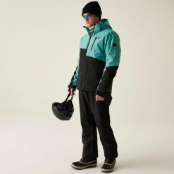 Kurtka narciarska Dare 2B Halfpipe III. Niebieskie kurtki męskie Dare 2b, na zimę, l, bez wzorów, z materiału, z kapturem. Za 431.50 zł.