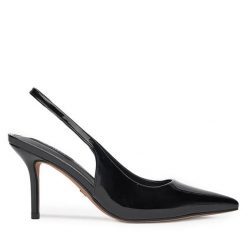 Szpilki Nine West. Czarne szpilki damskie Nine West, bez wzorów, bez obcasa, bez zapięcia. Za 229.99 zł.
