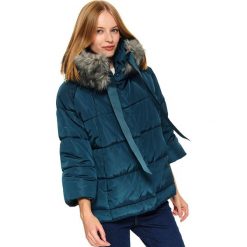 KURTKA KRÓTKA DAMSKA POLIESTROWA, Z POLIAMIDU. Zielone kurtki damskie TOP SECRET, na jesień, bez wzorów, z poliamidu, bez kaptura. Za 249.99 zł.