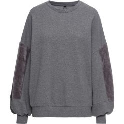 Bluza ze sztucznym futerkiem bonprix szary melanż. Bluzy damskie marki KALENJI. Za 119.99 zł.