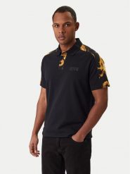 Versace Jeans Couture Polo 80GAG6R1 JS549 Czarny Regular Fit. Czarne koszulki polo męskie Versace Jeans Couture, m, bez wzorów, z bawełny, bez ramiączek. Za 939.99 zł.