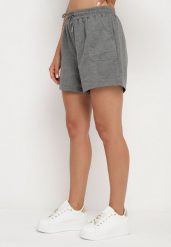 Ciemnoszare Szorty Dresowe z Gumką w Talii Marefia. Szare szorty damskie Born2be, l, bez wzorów, z dresówki. Za 19.99 zł.