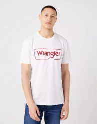 WRANGLER FRAME LOGO TEE MĘSKI T-SHIRT KOSZULKA NADRUK W70JD3989 112319300. T-shirty męskie Wrangler, m, bez wzorów, bez kołnierzyka. Za 69.99 zł.