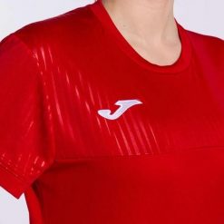 Koszulka do tenisa damska Joma Montreal. Czerwone t-shirty damskie Joma, xl, bez wzorów, z poliesteru, bez kołnierzyka. Za 109.30 zł.