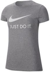 Damska koszulka Nike Jdi Slim w kolorze szarym. Szare t-shirty damskie Nike, xs, bez wzorów, z bawełny, klasyczne, bez kołnierzyka. Za 177.99 zł.