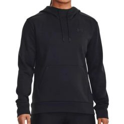 Damska bluza dresowa Under Armour czarna. Czarne bluzy sportowe damskie Under Armour, s, bez wzorów, z dresówki, bez kaptura, na fitness i siłownię. Za 278.41 zł.