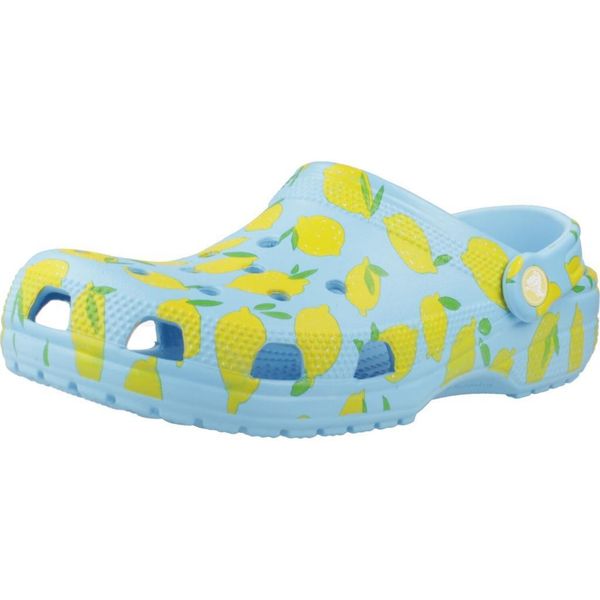 Buty CROCS CLASSIC FRESH FRUITS CLOG U Niebieski. Niebieskie klapki damskie Crocs, bez wzorów, z syntetyku, bez obcasa. Za 255.99 zł.