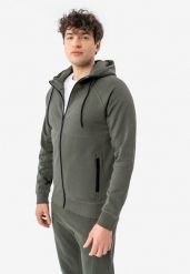 Bluza z kapturem B-MENTIS. Brązowe bluzy męskie Volcano, m, bez wzorów, z bawełny, z kapturem. Za 189.99 zł.