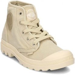 Buty do chodzenia damskie Palladium Pampa HI. Żółte obuwie sportowe damskie Palladium, bez wzorów, z gumy, trekkingowe. Za 361.70 zł.