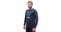 SENSOR Koszulka męska Merino Active Outside Tee LS Men deep blue-L. Niebieskie koszulki sportowe męskie Sensor, na zimę, l, bez wzorów, z materiału, bez kołnierzyka, bez ramiączek, trekkingowe. Za 251.90 zł.