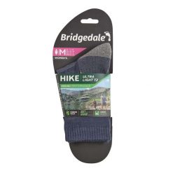 Skarpety do trekkingu damskie Bridgedale HIKE UL END BO ORI LD. Niebieskie skarpety damskie Bridgedale, bez wzorów, z elastanu. Za 85.99 zł.