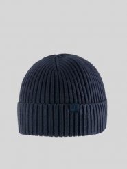 4F Czapka zimowa męska - granatowa Uniwersalny. Niebieskie czapki i kapelusze męskie 4f, na zimę, bez wzorów, z dzianiny, klasyczne. Za 49.99 zł.