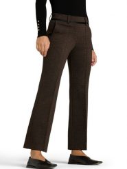 Cambio spodnie o kroju bootcut Kobiety wiskoza brązowy, 40. Brązowe spodnie materiałowe damskie Cambio, s, bez wzorów, z wełny. Za 949.95 zł.