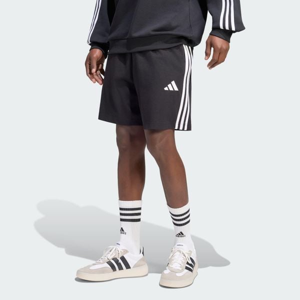 Szorty Essentials 3-Stripes Single Jerse. Białe szorty męskie Adidas, l, bez wzorów, z bawełny, klasyczne. Za 149.00 zł.