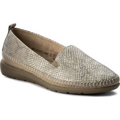 Półbuty REMONTE BY RIEKER - D1902-64 Beige Kombi. Szare półbuty damskie Remonte by Rieker, ze skóry. W wyprzedaży za 189.00 zł.