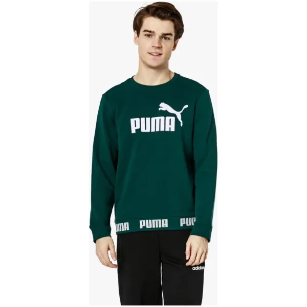 Puma Bluza Amplified Crew Tr , zielony, rozmiar XXL. Zielone bluzy męskie Puma, m, bez wzorów, z bawełny, bez kaptura. W wyprzedaży za 139.99 zł.