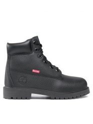 Timberland Trapery 6 In Premium Wp Boot TB0A64850011 Czarny. Czarne buty zimowe chłopięce Timberland, bez wzorów, ze skóry, bez zapięcia. Za 799.99 zł.