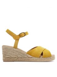 Geox Espadryle D Gelsa Low D45NGC 00022 C2000 Żółty. Żółte sandały damskie Geox, bez wzorów, ze skóry, bez obcasa, bez zapięcia. Za 519.99 zł.