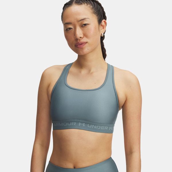 Biustonosz Under Armour Crossback Mid. Niebieskie obuwie sportowe damskie Under Armour, bez wzorów, na fitness i siłownię. Za 149.99 zł.
