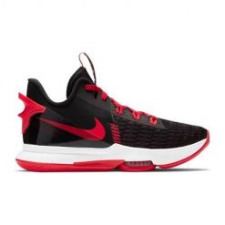 Buty koszykarskie męskie Nike Lebron Witness 5 Bred. Czarne buty sportowe męskie Nike, z gumy, bez zapięcia, do biegania. Za 704.00 zł.