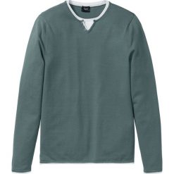 Sweter w optyce 2 w 1 bonprix jasnozielony. Swetry przez głowę męskie marki bonprix. Za 69.99 zł.