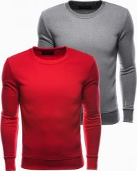 Ombre Zestaw bluz bawełnianych bez kaptura - mix 2-pak V3 Z34 XXL. Bluzy męskie Ombre, m, bez wzorów, z bawełny, bez kaptura. Za 129.99 zł.