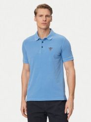 Aeronautica Militare Polo 261PO1925UP00406 Błękitny Regular Fit. Niebieskie koszulki polo męskie Aeronautica Militare, m, bez wzorów, z bawełny, bez ramiączek. Za 299.99 zł.