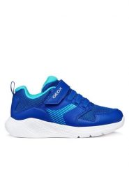 Geox Sneakersy J Sprintye Boy J55GBA 0BC14 C4255 S Niebieski. Niebieskie buty sportowe chłopięce Geox, bez wzorów, z materiału, bez zapięcia. Za 209.99 zł.