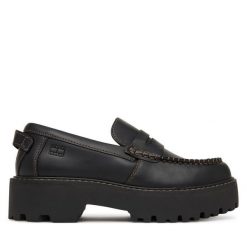 Loafersy Tommy Jeans. Czarne mokasyny damskie Tommy Jeans, z jeansu. Za 529.99 zł.