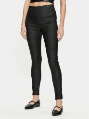 Cream Spodnie z imitacji skóry Tabea 10610409 Czarny Slim Fit. Czarne spodnie materiałowe damskie Cream, bez wzorów, ze skóry. Za 199.99 zł.
