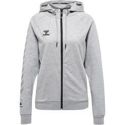 Damska bawełniana bluza z kapturem zapinana na zamek Hummel Move Grid. Szare bluzy sportowe damskie Hummel, xs, bez wzorów, z bawełny, z kapturem, na fitness i siłownię. Za 290.90 zł.