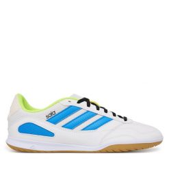 Buty do piłki nożnej adidas. Białe buty sportowe męskie Adidas, bez zapięcia, do piłki nożnej. Za 239.99 zł.