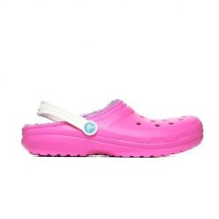 Buty do chodzenia damskie Crocs Classic Lined Clog K. Czerwone obuwie sportowe damskie Crocs, bez wzorów, z materiału, trekkingowe. W wyprzedaży za 149.00 zł.
