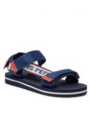 Pepe Jeans Sandały Pool One B PBS70063 Granatowy. Niebieskie sandały chłopięce Pepe Jeans, z jeansu, bez zapięcia. Za 109.99 zł.