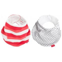 Beemy Śliniaczki Red Stripes & Pixies. Czerwone śliniaki dla dzieci Beemy, z materiału. W wyprzedaży za 45.00 zł.