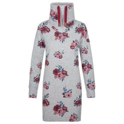 Sukienka-bluza Ebunka damska – ciepła, wysoki kołnierz, długość do kolan. Czerwone bluzy damskie WOMEN'S HEALTH, s, bez wzorów, bez kaptura. Za 158.00 zł.
