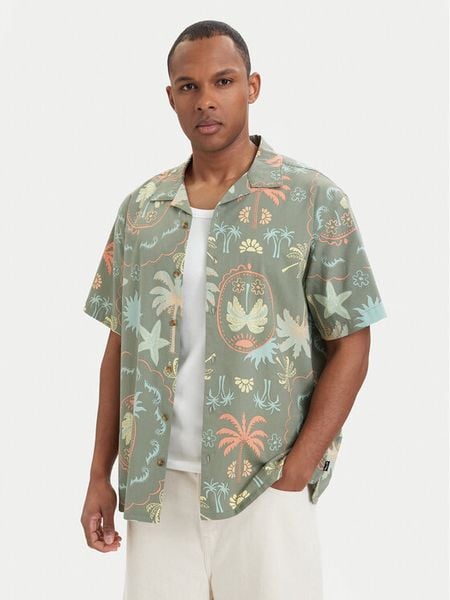 Billabong Koszula Vacay EBYWT03019 Zielony ciemny Relaxed Fit. Zielone koszule męskie Billabong, m, bez wzorów, z bawełny, bez kołnierzyka, bez ramiączek. Za 237.99 zł.