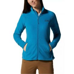 Damski sweter polarowy Mountain Hardwear Microchill 2.0. Niebieskie bluzy sportowe damskie Mountain Hardwear, xs, bez wzorów, z polaru, bez kaptura, narciarskie. Za 259.00 zł.